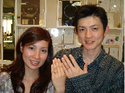 お客様作品集　花田悠様・早紀様／手作り指輪（ハンドメイドリング）・結婚指輪（マリッジリング）・婚約指輪（エンゲージリング）・オーダージュエリー　アトリエ　トム・フクダ